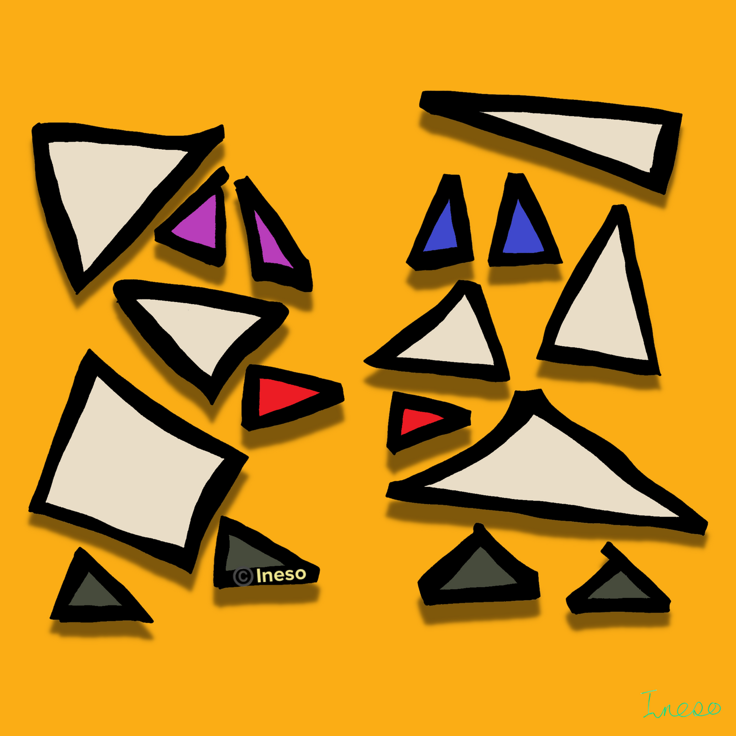 Tattletale, 40 x 40cm, 2024 (2 Variants)