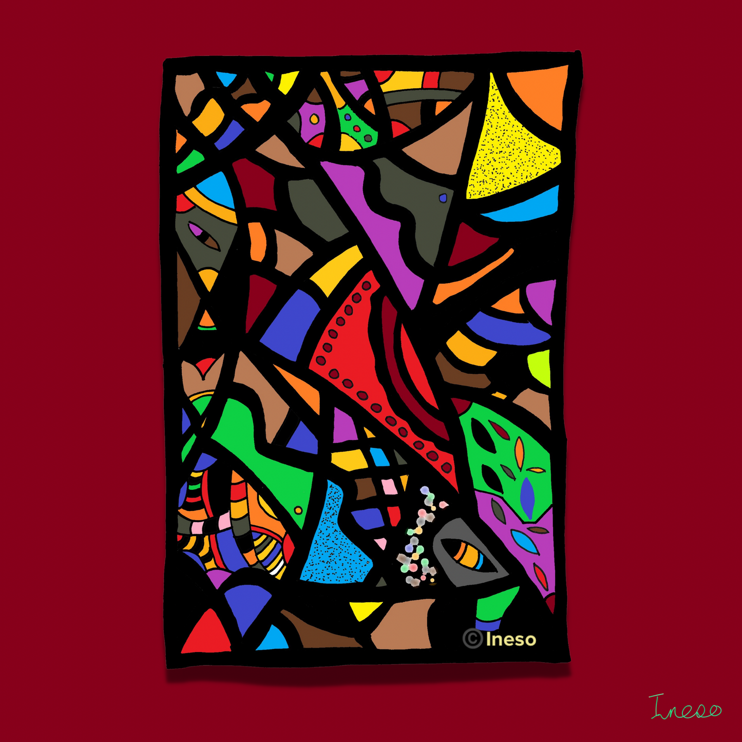 Stain Glass , 40 x 40cm, 2022