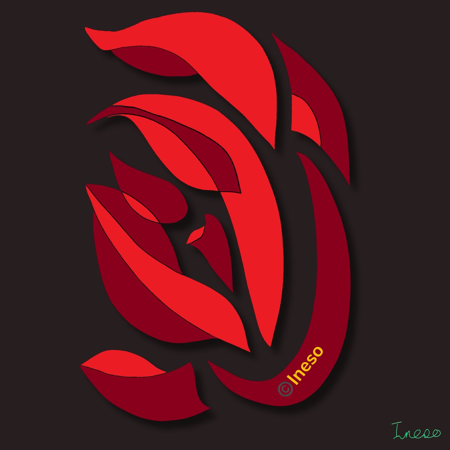 A Conscious Flame, 40 x 40cm, 2022 (3 Variants)